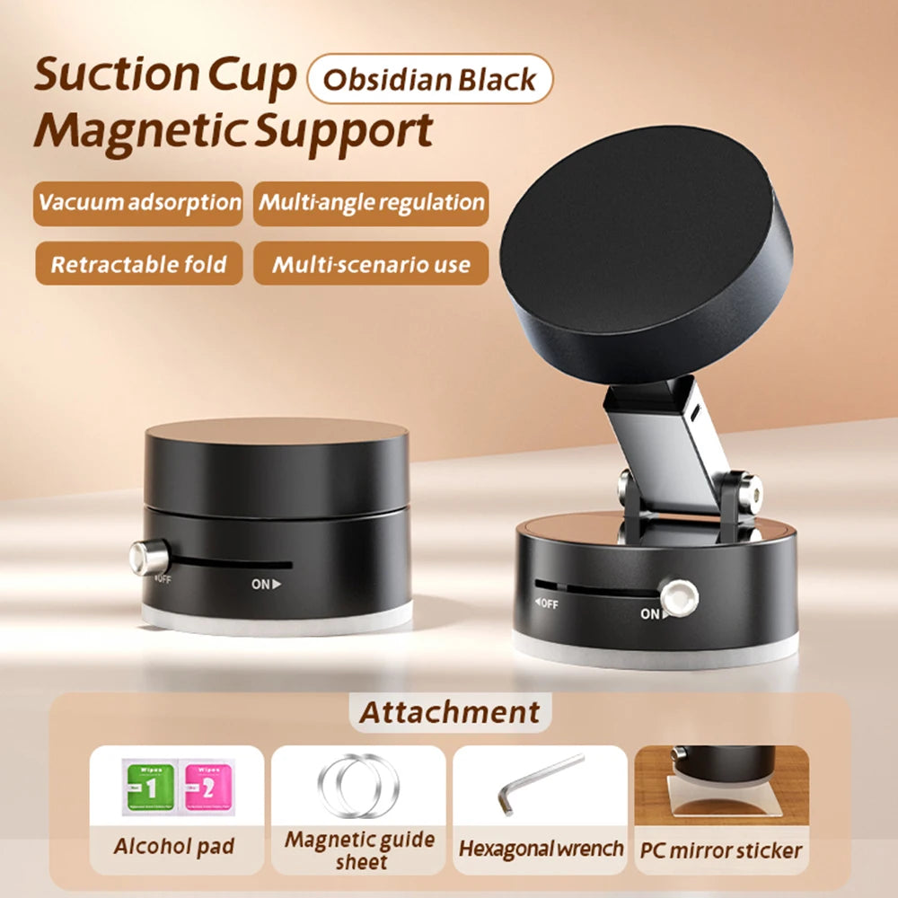Anti-Slip Magnetic Car Phone Holder with Industrial Vacuum Suction - Universal 360°