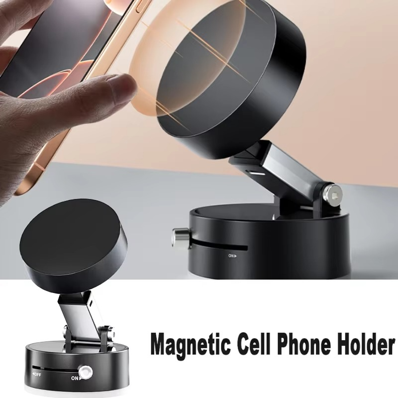 Anti-Slip Magnetic Car Phone Holder with Industrial Vacuum Suction - Universal 360°