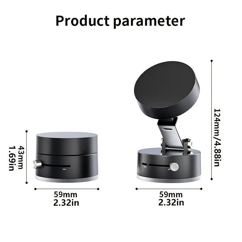 Anti-Slip Magnetic Car Phone Holder with Industrial Vacuum Suction - Universal 360°