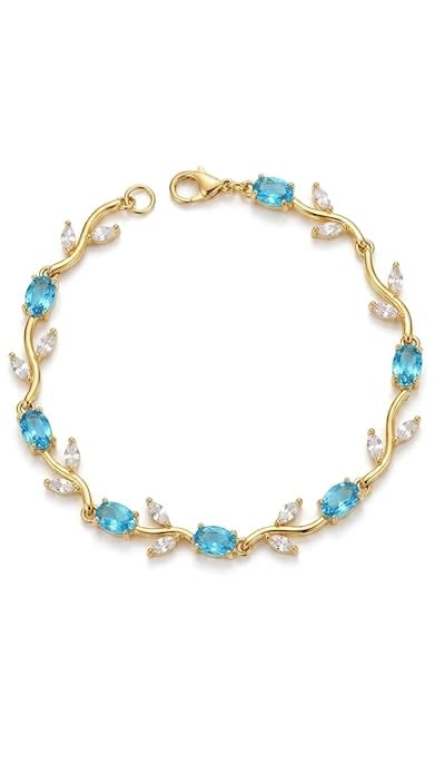 Luminous Gold Plated Crystal Tulip Bracelet