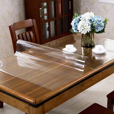 Waterproof Transparent Soft Plastic PVC Sheet 40 mm Tablecloth 5x5 Feet