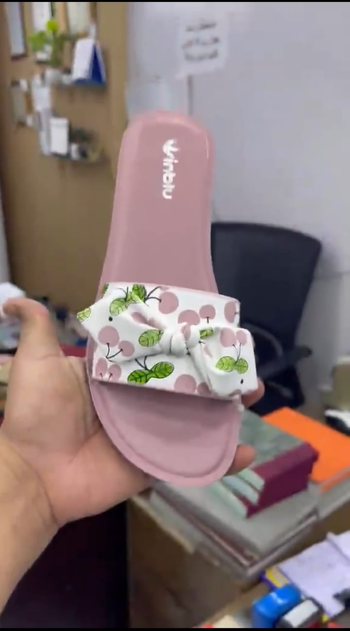 Premium Cherry Bow Slippers | Apna Favourite Color Chuno